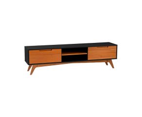 rack de tv madeira preto