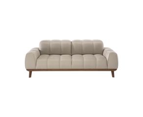 Sofá Natuzzi 2 Lugares Paradiso em Couro Natural Off White