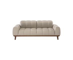Natuzzi Sofá 3 Lugares Paradiso em Couro Natural Off White