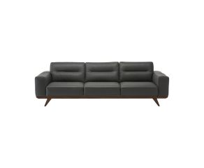 Sofá Natuzzi Vivace em Couro Natural Preto