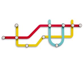 gancho de parede colorido metrô