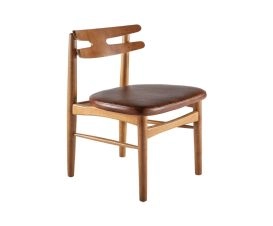 Cadeira HW Couro Natural Caramelo