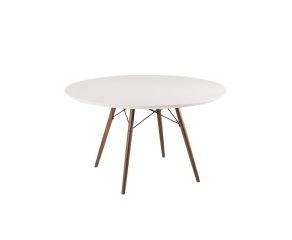 mesa de jantar redonda branca