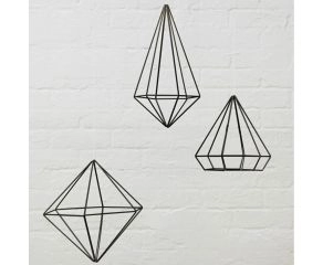 conjunto de decoração prisma preto
