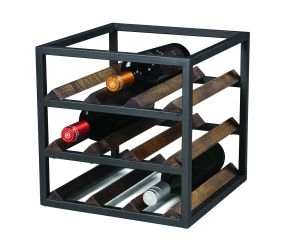 adega em metal e madeira