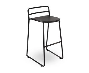 Banqueta Casco - Preto Fosco - 73cm