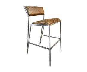 Banqueta Estofada Velvet Couro