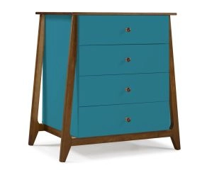 Cômoda Floripa 4 Gavetas - Azul Claro M50