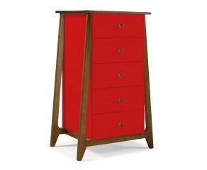 Cômoda Floripa 5 Gavetas - Vermelho M48