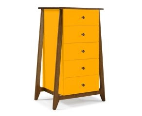 Cômoda Floripa 5 Gavetas - Amarelo M40