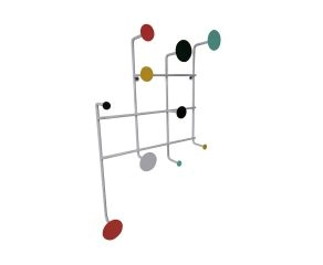 Cabideiro de Parede Átomo Branco