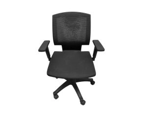 Cadeira de Escritório Média Preta Com Braço N2 - Showroom