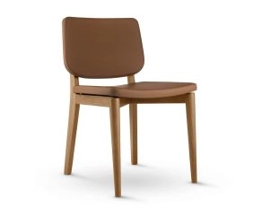 Cadeira Estofada Alva - Marrom