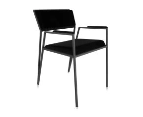 Cadeira Estofada Velvet Com Braço