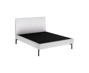 Cama Estofada Thea com Cabeceira em Bouclé Bege