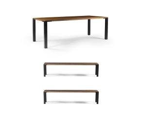 conjunto-de-1-mesa-de-jantar-dorne-160cm-madeira-escura-e-estrutura-grafite-e-2-bancos-dorne-140cm-madeira-escura-e-estrutura-grafite