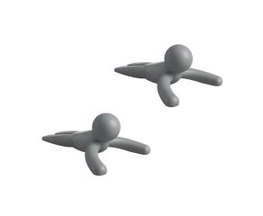 Conjunto de 2 Trava Porta Buddy Cinza