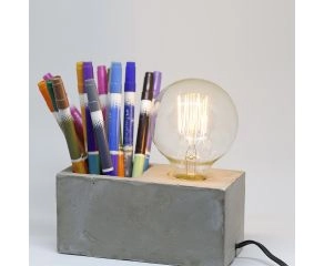 luminária em concreto