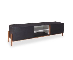 Rack Ibirapuera Preto Com Nicho - Preto
