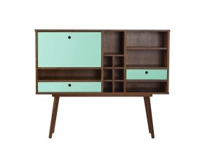 Estante Bar Cerejeira Verde Menta