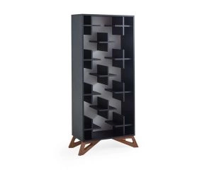 Estante Max Preto - Branco - Vertical