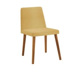 cadeira estofada amarela