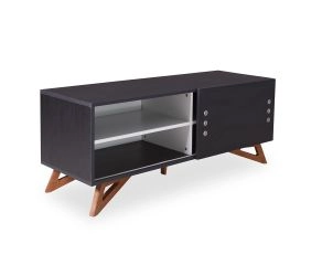 Rack Itaim Preto com Porta de Correr Preto