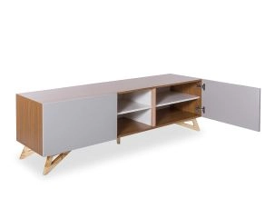 Rack Itaim Cinza Com Nicho