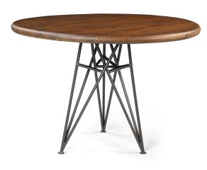 Mesa de Jantar Redonda Tríade - Madeira Escura