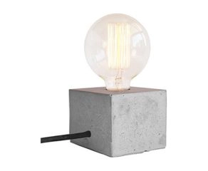 Luminária Cubo Concreto Preta