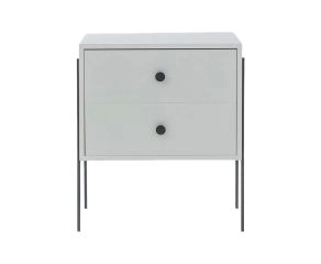 mesa de cabeceira 2 gavetas pine branco gavetas branco pes metal frente