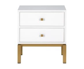 Mesa de Cabeceira Adra 2 Gavetas Dourado