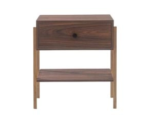 mesa de cabeceira pine pau ferro com gaveta pau ferro pes tauari frente