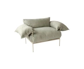 Poltrona Asa Bouclé Everest Green