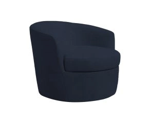 poltrona giratoria ninho azul marinho confortavel