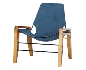 Poltrona em Madeira Cumaru e Estrutura Metálica