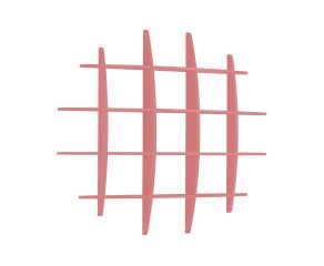 Prateleira Hashtag Grande - Coral M1476