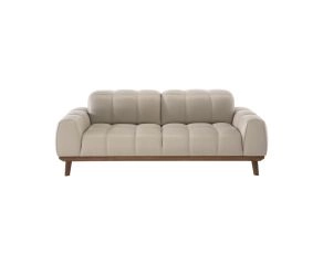 Natuzzi Sofá 3 Lugares Paradiso em Couro Natural Off White