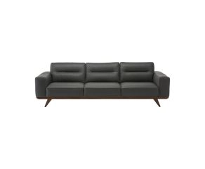 Sofá Natuzzi Vivace em Couro Natural Preto