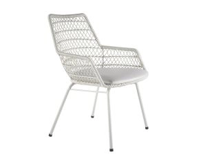 Cadeira Trama Estofada Com Braço - 