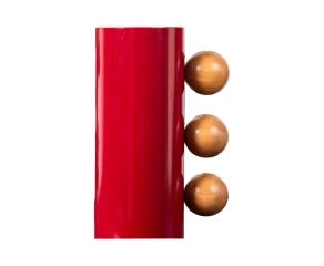 Vaso Imã Médio Vermelho Com Esferas