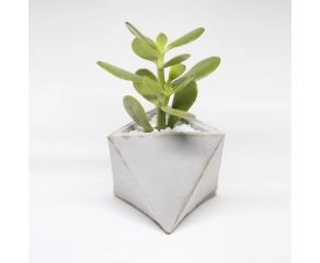 vaso geométrico em concreto